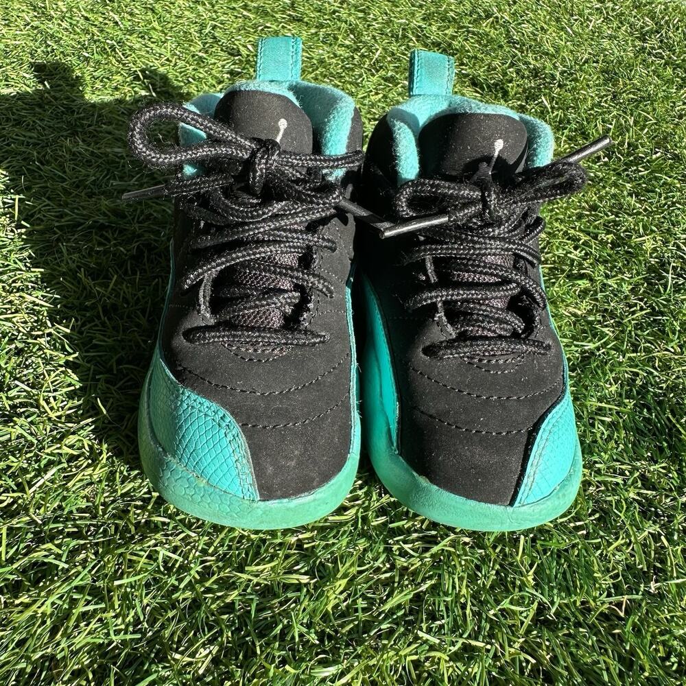 NIKE Jordan 12 Hyper Jade Size 6C Toddler‎ Kids Basketball Shoes 510816-017